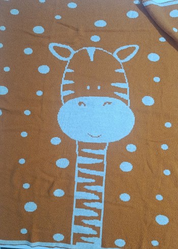 Little Plane Zürafa Desen Triko Çocuk Battaniye 80 X 90 Cm - Görsel 3