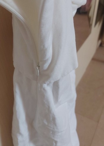 xs Beden beyaz Renk Beyaz Straplez Mini zara elbise 1 kere giyildi