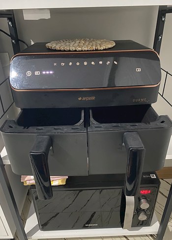 Beden Renk Arçelik Gurme çift hazneli Siyah Fritöz airfryer