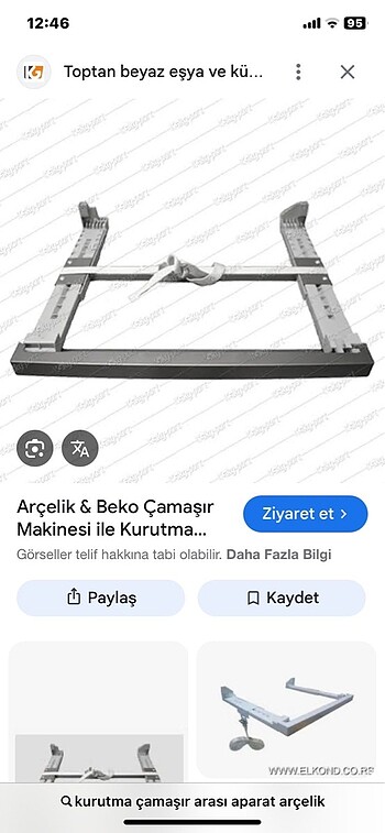 Çamaşır kurutucu eki