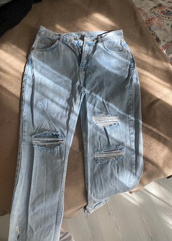 Rahat Kesim Kadın Denim Pantolon Pull And Bear - Görsel 3