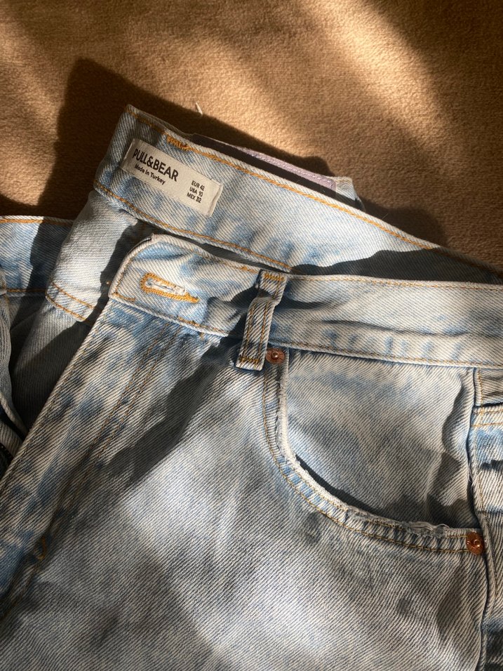 Rahat Kesim Kadın Denim Pantolon Pull And Bear - Görsel 2