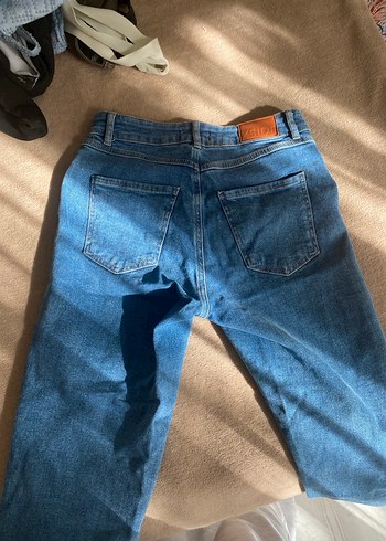 Kadın Mavi Bol Kesim Kot Pantolon Defacto - Görsel 4