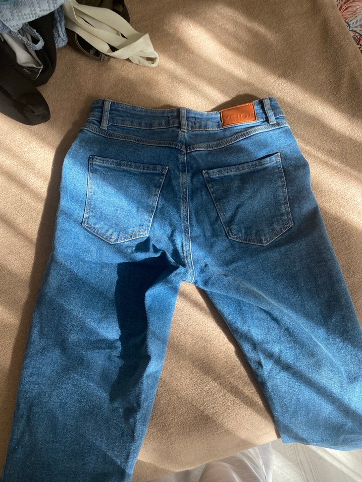 Kadın Mavi Bol Kesim Kot Pantolon Defacto - Görsel 4