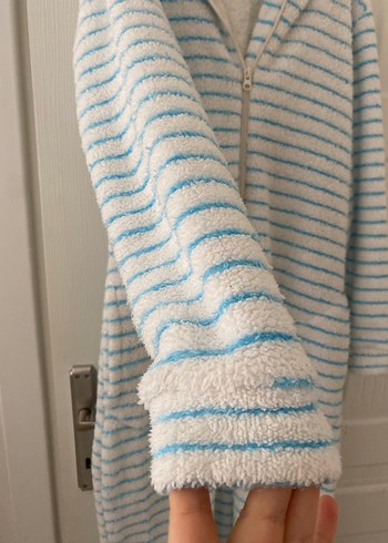 Mavi Çizgili Rahat tulum Pijama - Görsel 3