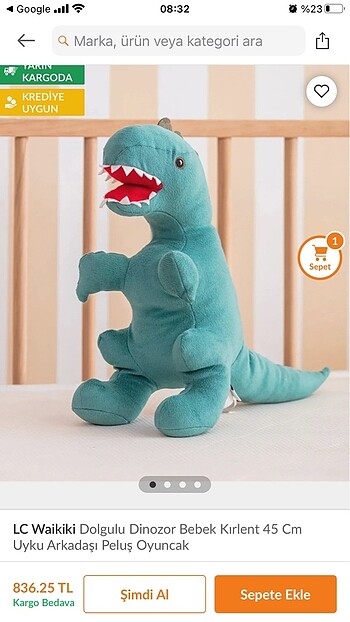 LCW peluş dinozor