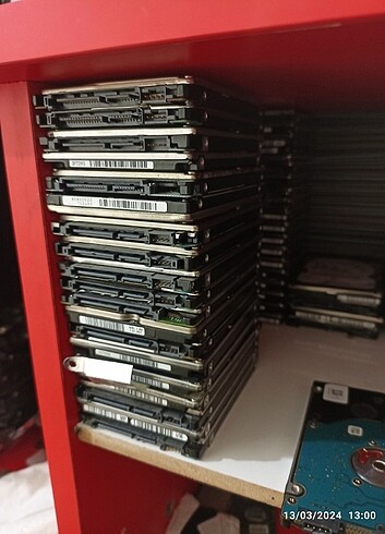 19 adet 500 GB harddisk 2.5 inç 