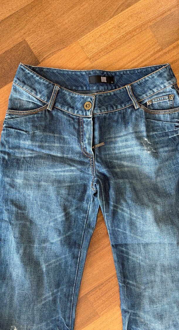 Kadın Lacivert Rahat Kesim Kot Pantolon - Görsel 2