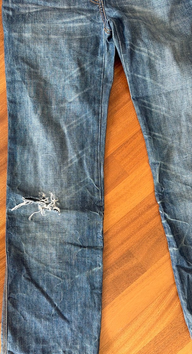 Kadın Lacivert Rahat Kesim Kot Pantolon - Görsel 3