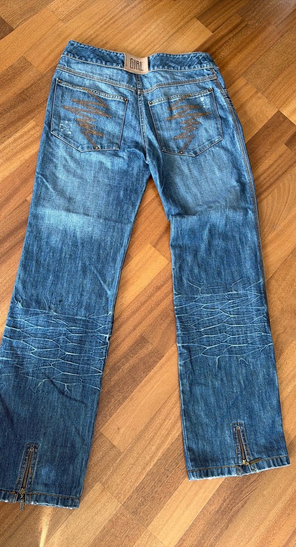 Kadın Lacivert Rahat Kesim Kot Pantolon - Görsel 4