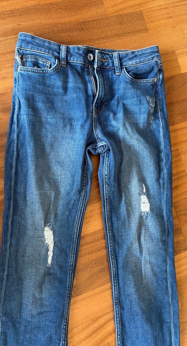 Mavi Bol Kesim Denim Jean - Görsel 2