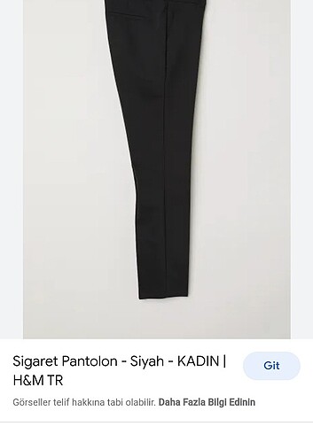 H&M siyah kumaş pantolon 