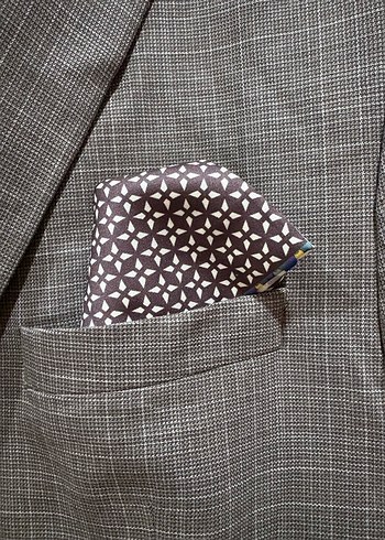 Klasik Kesim Düğmeli Kahverengi Erkek Takım Elbise - Görsel 5