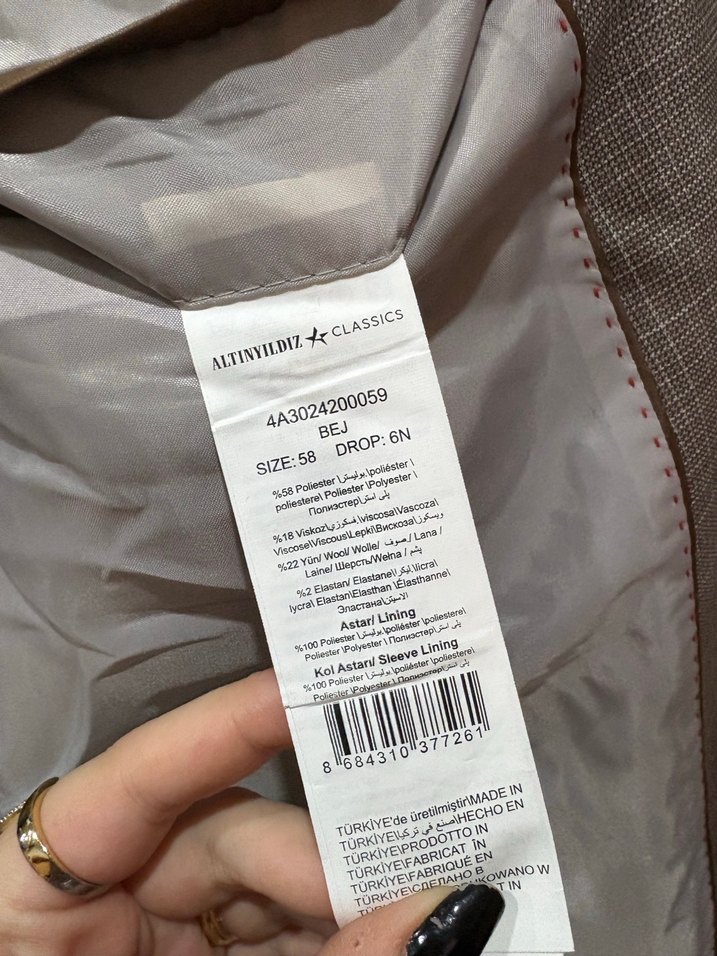 Klasik Kesim Düğmeli Kahverengi Erkek Takım Elbise - Görsel 4