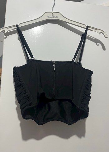 Siyah Straplez Mini Gotik Büstiyer - Görsel 2