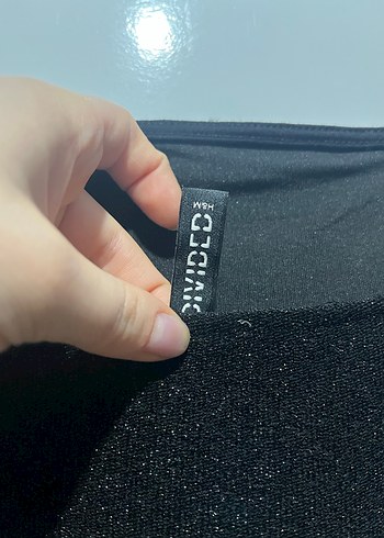 H&M Siyah Simli Askılı Mini Abiye Elbise - Görsel 3