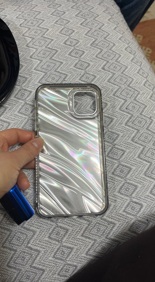 İphone 11 kılıfı taşlı gri - Görsel 2