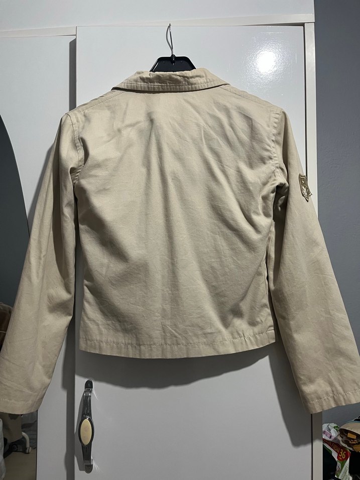 Krem renkli armalı kadın ceket - Görsel 3