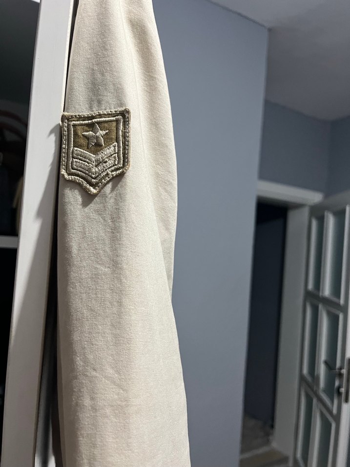 Krem renkli armalı kadın ceket - Görsel 2