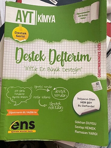 Ayt kimya destek defterim