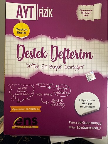 Ayt fizik destek defterim ens yayınları