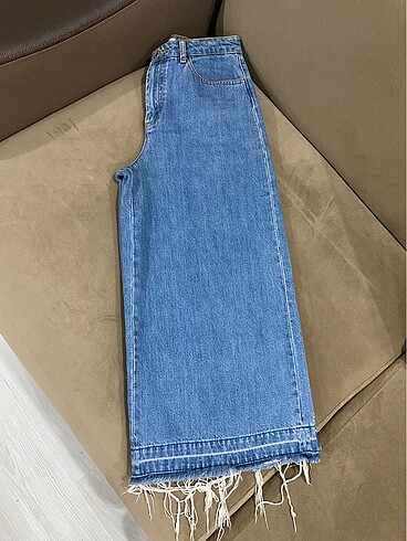 Zara Cropped Wide Leg Jean