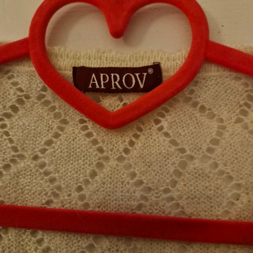 Nakışlı krem renkli Bohem Örgü Hırka - Görsel 5