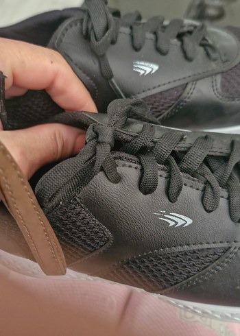 siyah beyaz tabai Minimalist Kadın Spor Ayakkabı - Görsel 5