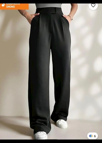 PLAZZO YÜKSEK BELLI KUMAS PANTOLON - Görsel 2