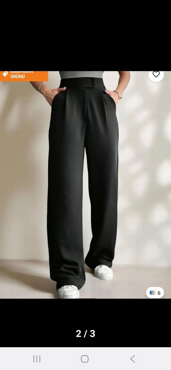 PLAZZO YÜKSEK BELLI KUMAS PANTOLON - Görsel 2