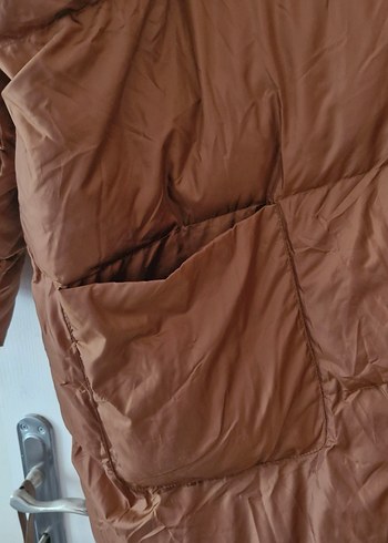 Düğmeli Kahverengi Kadın Kışlık Ceket - Görsel 3