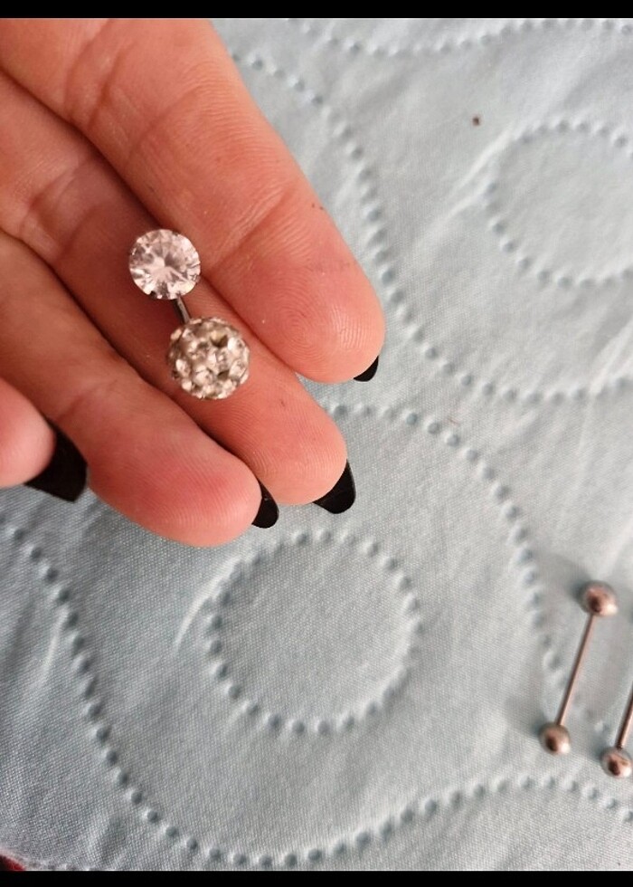 10 ADET  CERRAHİ CELIK PIRCING - Görsel 4