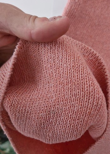 Pembe Triko Rahat Kesim Kadın Pantolon - Görsel 4