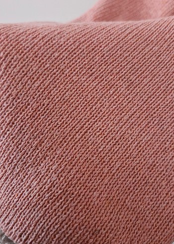 Pembe Triko Rahat Kesim Kadın Pantolon - Görsel 3