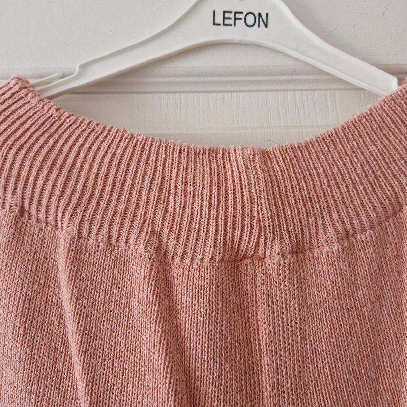 Pembe Triko Rahat Kesim Kadın Pantolon - Görsel 5