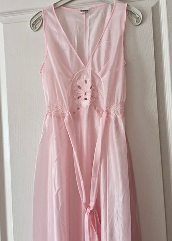 Pembe Uzun Askılı Bohem Kadın Gecelik - Görsel 6