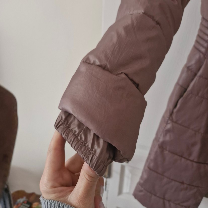 Fermuarlı Kahverengi i Kadın palto - Görsel 5