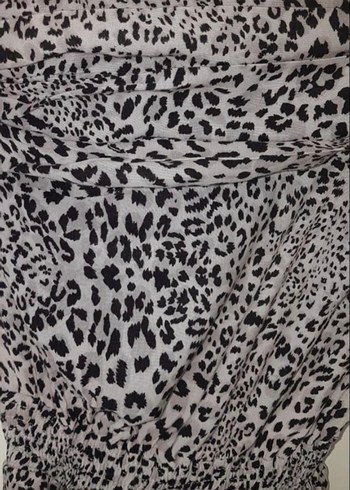 Leopar Desenli Straplez Uzun tulum - Görsel 9