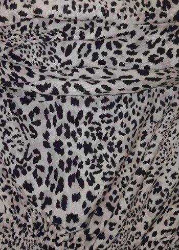 Leopar Desenli Straplez Uzun tulum - Görsel 5