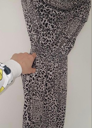 Leopar Desenli Straplez Uzun tulum - Görsel 7