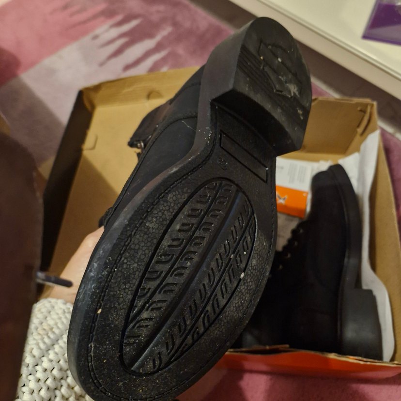 Siyah Deri Biker Botlar Yüksek Topuklu - Görsel 3