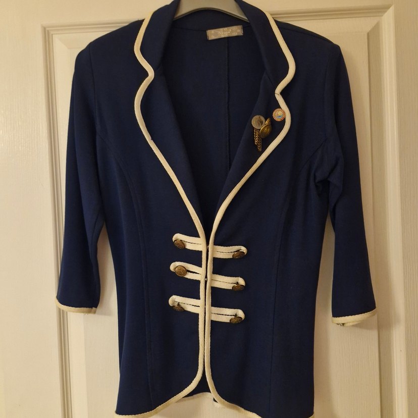 Düğmeli Lacivert Kadın Blazer Ceket - Görsel 3