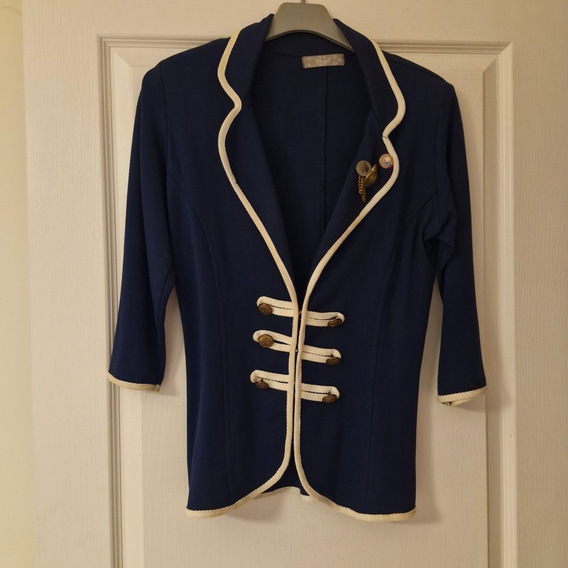 Düğmeli Lacivert Kadın Blazer Ceket - Görsel 2