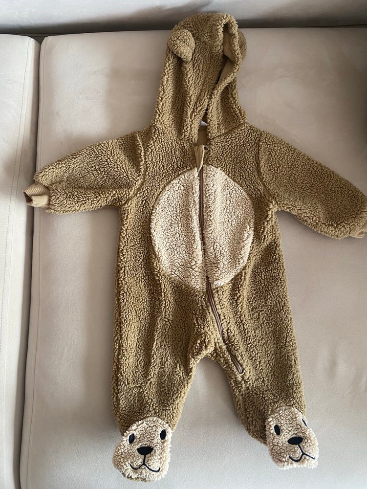 Kahverengi   Ayı Desenli tulum - Görsel 2