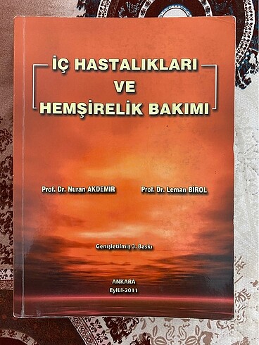 İç Hastalıkları hemşireliği ders kitabı
