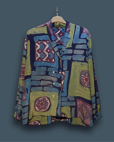 80s silk gömlek