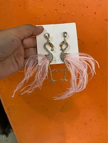 Diğer Tasarım flamingo küpe