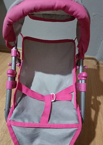 Pembe ve gri bebek arabası - Görsel 5
