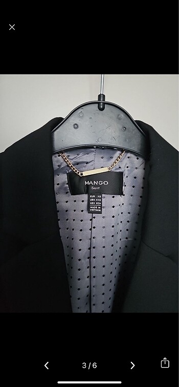xs Beden Mango siyah blazer ceket