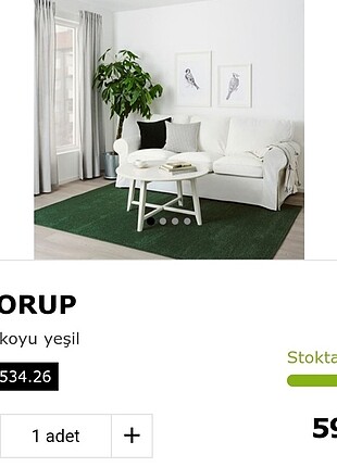 Ikea yeşil halı